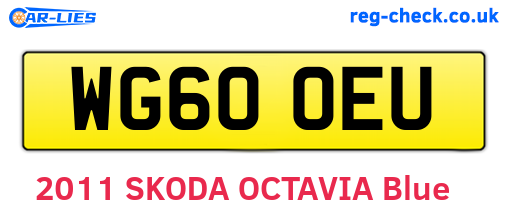 WG60OEU are the vehicle registration plates.