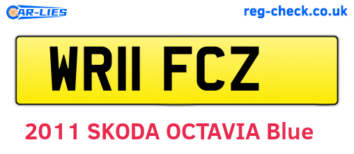WR11FCZ are the vehicle registration plates.