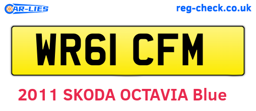 WR61CFM are the vehicle registration plates.