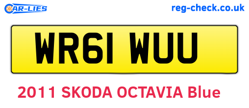 WR61WUU are the vehicle registration plates.