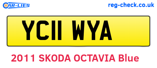 YC11WYA are the vehicle registration plates.
