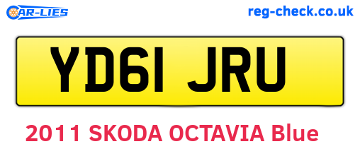 YD61JRU are the vehicle registration plates.