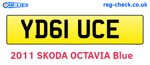 YD61UCE are the vehicle registration plates.