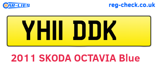 YH11DDK are the vehicle registration plates.
