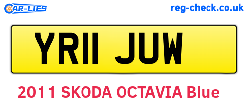 YR11JUW are the vehicle registration plates.