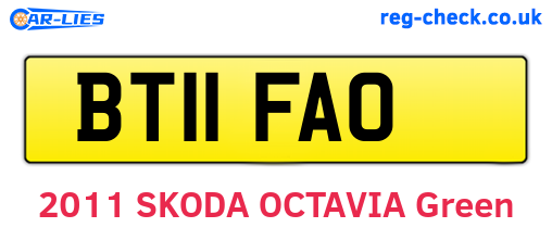 BT11FAO are the vehicle registration plates.
