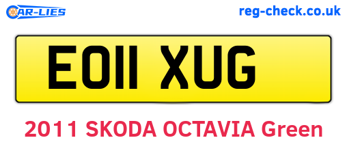 EO11XUG are the vehicle registration plates.