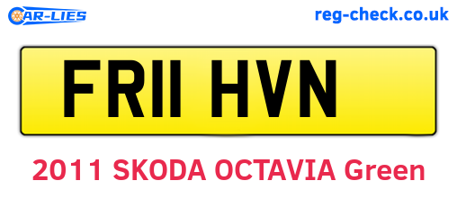 FR11HVN are the vehicle registration plates.