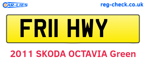FR11HWY are the vehicle registration plates.
