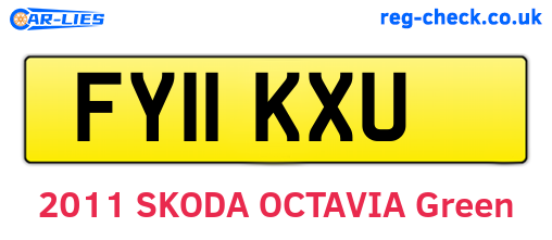 FY11KXU are the vehicle registration plates.