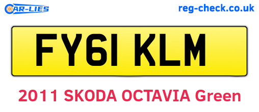 FY61KLM are the vehicle registration plates.