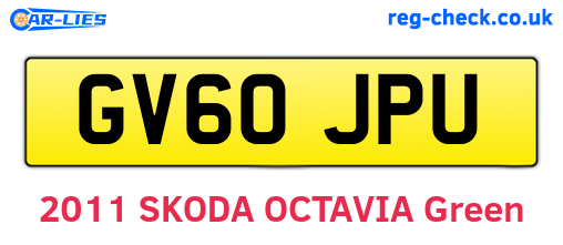 GV60JPU are the vehicle registration plates.