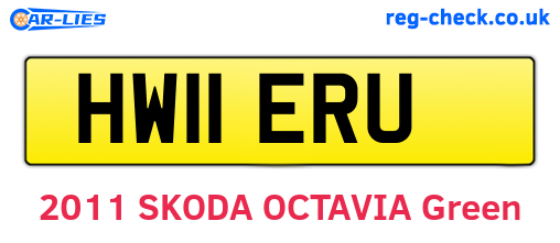 HW11ERU are the vehicle registration plates.