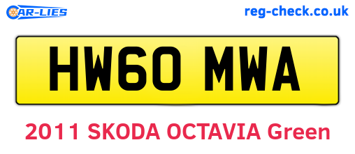 HW60MWA are the vehicle registration plates.