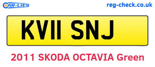 KV11SNJ are the vehicle registration plates.