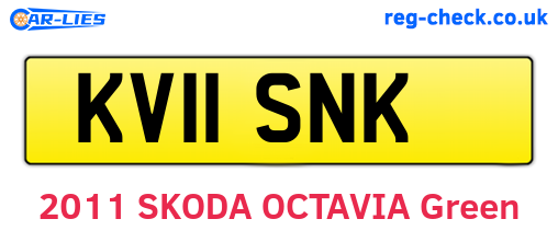 KV11SNK are the vehicle registration plates.