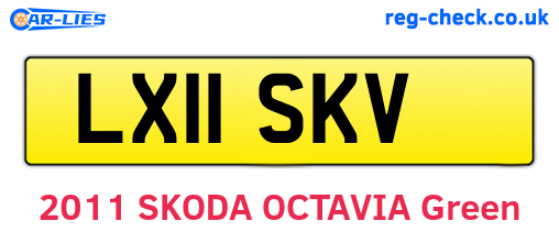 LX11SKV are the vehicle registration plates.