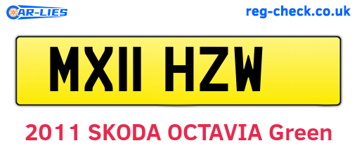 MX11HZW are the vehicle registration plates.