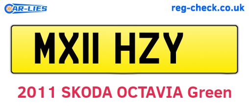 MX11HZY are the vehicle registration plates.