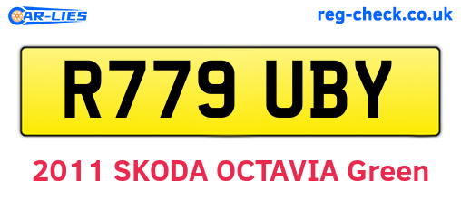 R779UBY are the vehicle registration plates.