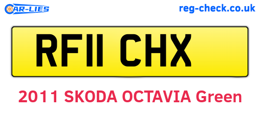 RF11CHX are the vehicle registration plates.