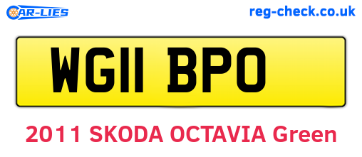 WG11BPO are the vehicle registration plates.
