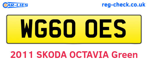 WG60OES are the vehicle registration plates.