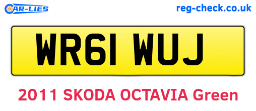 WR61WUJ are the vehicle registration plates.