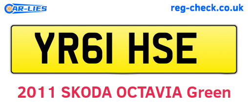YR61HSE are the vehicle registration plates.
