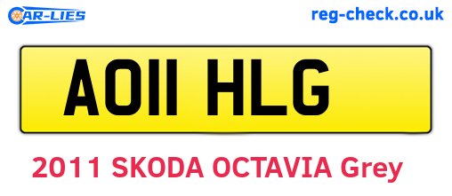 AO11HLG are the vehicle registration plates.