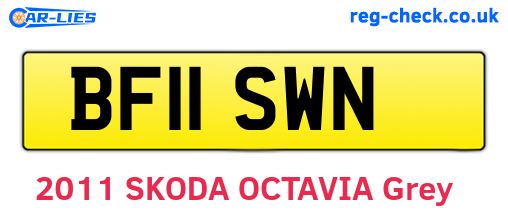 BF11SWN are the vehicle registration plates.