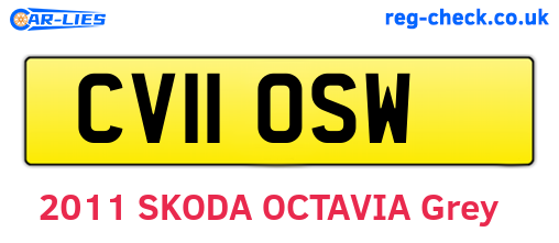 CV11OSW are the vehicle registration plates.