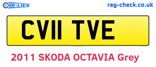 CV11TVE are the vehicle registration plates.