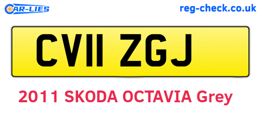 CV11ZGJ are the vehicle registration plates.