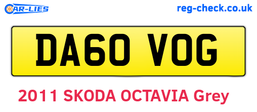 DA60VOG are the vehicle registration plates.