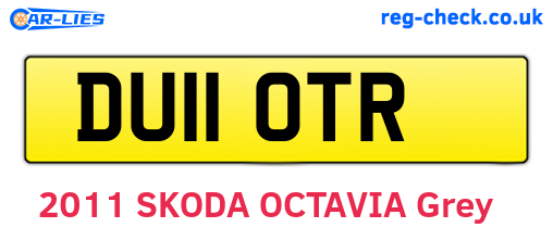 DU11OTR are the vehicle registration plates.