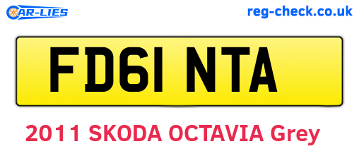 FD61NTA are the vehicle registration plates.