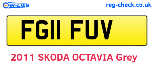 FG11FUV are the vehicle registration plates.