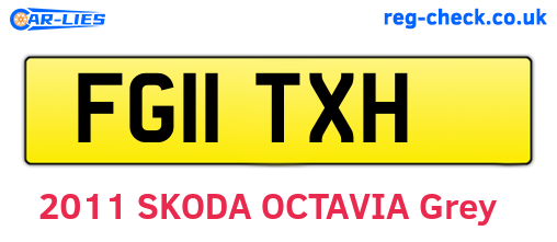 FG11TXH are the vehicle registration plates.