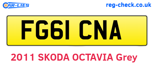 FG61CNA are the vehicle registration plates.