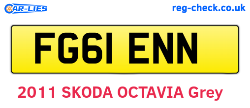 FG61ENN are the vehicle registration plates.