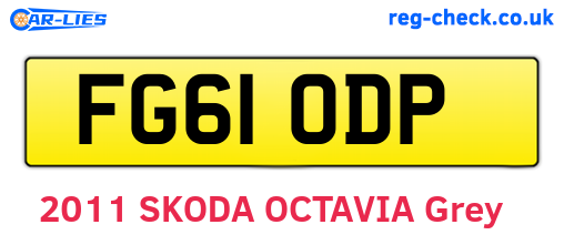 FG61ODP are the vehicle registration plates.