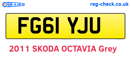 FG61YJU are the vehicle registration plates.