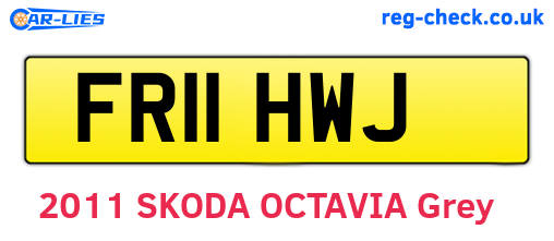 FR11HWJ are the vehicle registration plates.