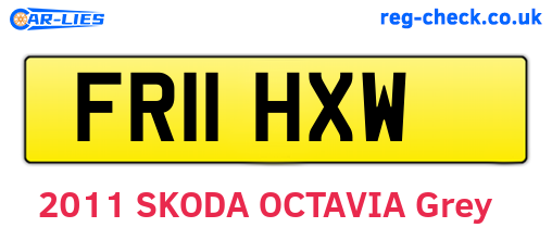 FR11HXW are the vehicle registration plates.