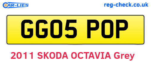 GG05POP are the vehicle registration plates.