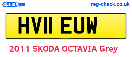 HV11EUW are the vehicle registration plates.