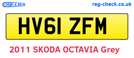 HV61ZFM are the vehicle registration plates.
