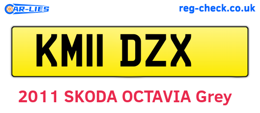 KM11DZX are the vehicle registration plates.