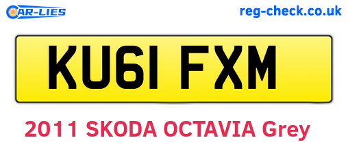 KU61FXM are the vehicle registration plates.